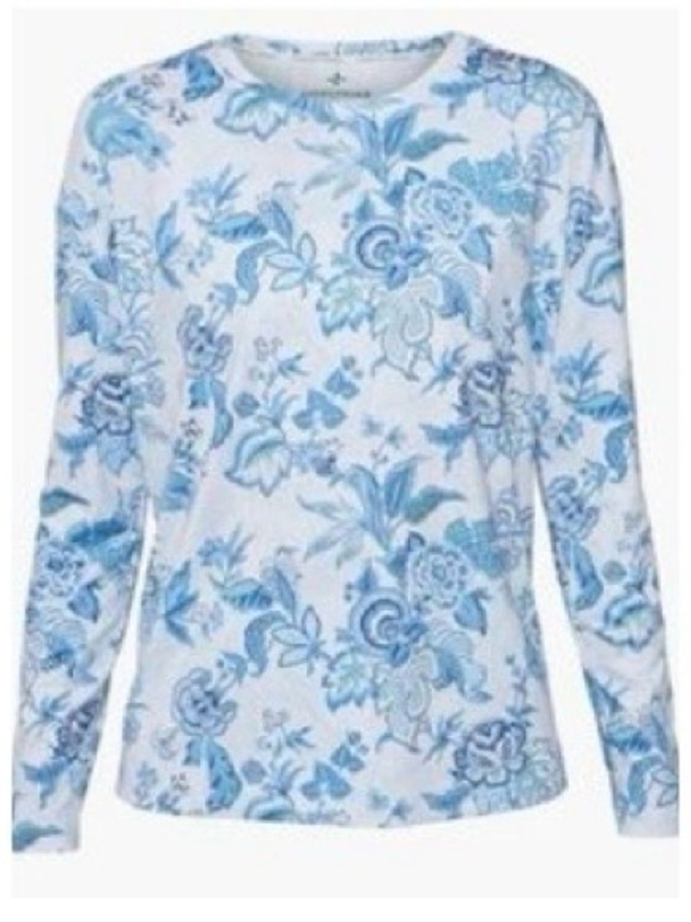 Tuckernuck Sport Blue and White Floral Long-Sleeve Top